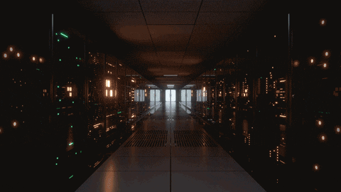 Panel de monitoreo de red con datos en movimiento